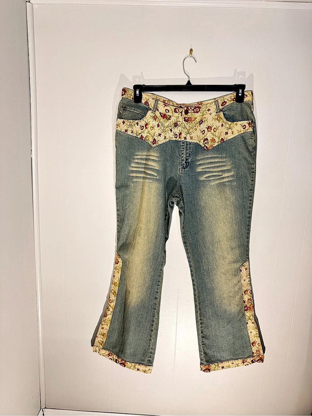 Vintage Crest The Collection Floral Boot Cut Jeans Plus Y2K Size 21/22 Boho - Picture 2 of 13